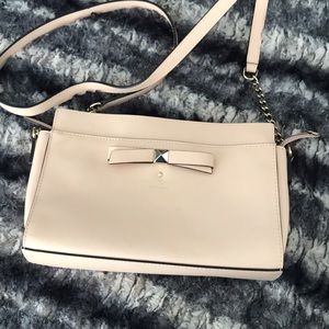 Kate spade bow front blush cross body leather